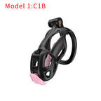3D Printed Male Chastity Cage with Lock & 5 Rings – Resin Virginity Device for Men