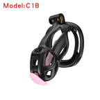3D Printed Male Chastity Cage with Lock & 5 Rings – Resin Virginity Device with Strap for Men