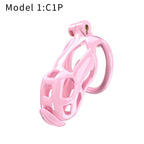 3D Printed Male Chastity Cage with Lock & 5 Rings – Resin Virginity Device for Men