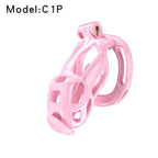 3D Printed Male Chastity Cage with Lock & 5 Rings – Resin Virginity Device with Strap for Men