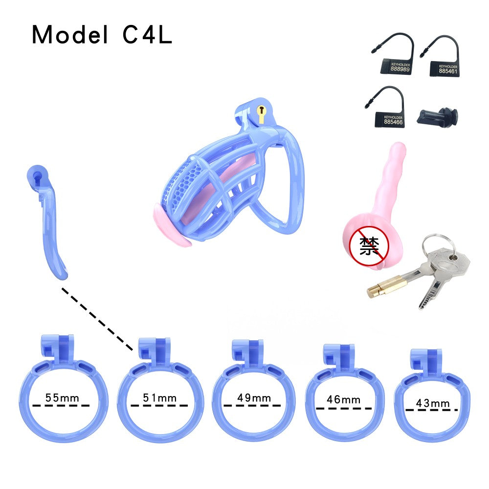 Honeycomb Obedient Chastity Cage – Lightweight Resin, 5 Ring Sizes & Built-in Lock