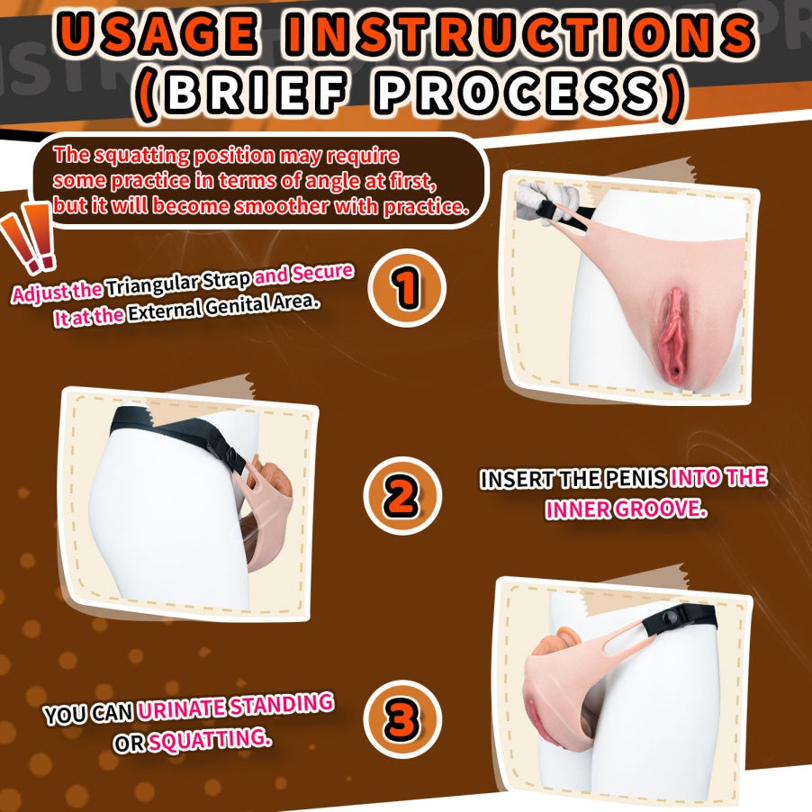 Crossdresser Silicone Pussy Pants – Wearable Realistic Fake Vagina with Urination Device