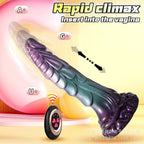 Thrusting Dragon Dildo | Platinum Silicone Fantasy Vibrator with Remote & Heating – Domlust