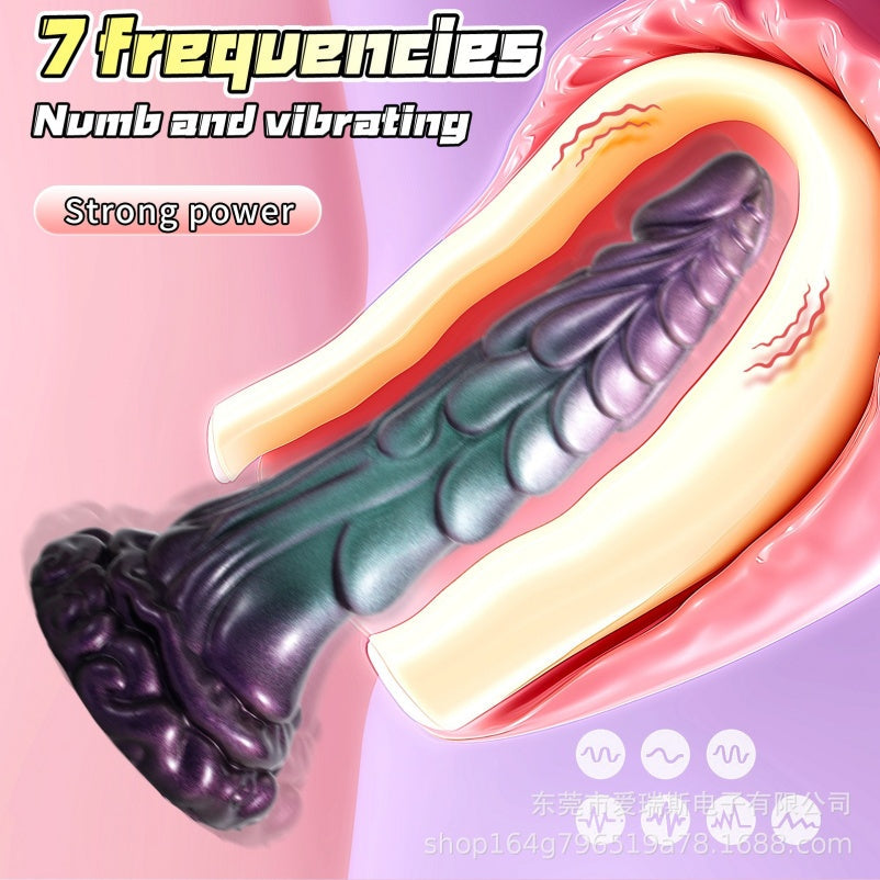 Thrusting Dragon Dildo | Platinum Silicone Fantasy Vibrator with Remote & Heating – Domlust