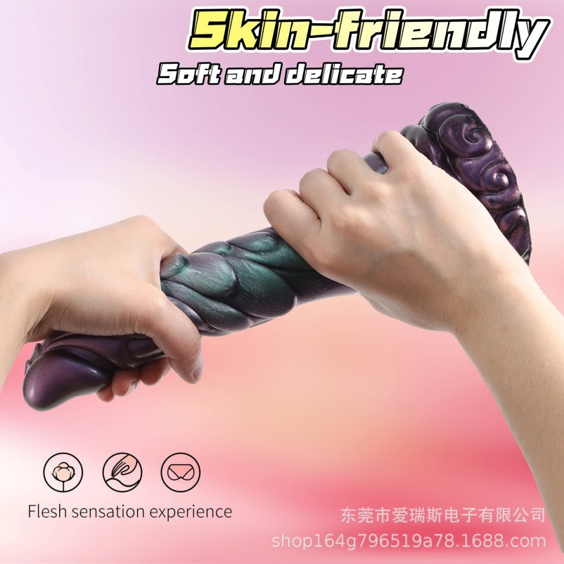 Thrusting Dragon Dildo | Platinum Silicone Fantasy Vibrator with Remote & Heating – Domlust