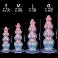 Domlust Graduated Knot Dildo – Premium Platinum Silicone | 3-Stage Progressive Knots | Pink & Blue | 4 Sizes