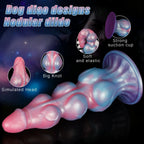 Domlust Graduated Knot Dildo – Premium Platinum Silicone | 3-Stage Progressive Knots | Pink & Blue | 4 Sizes
