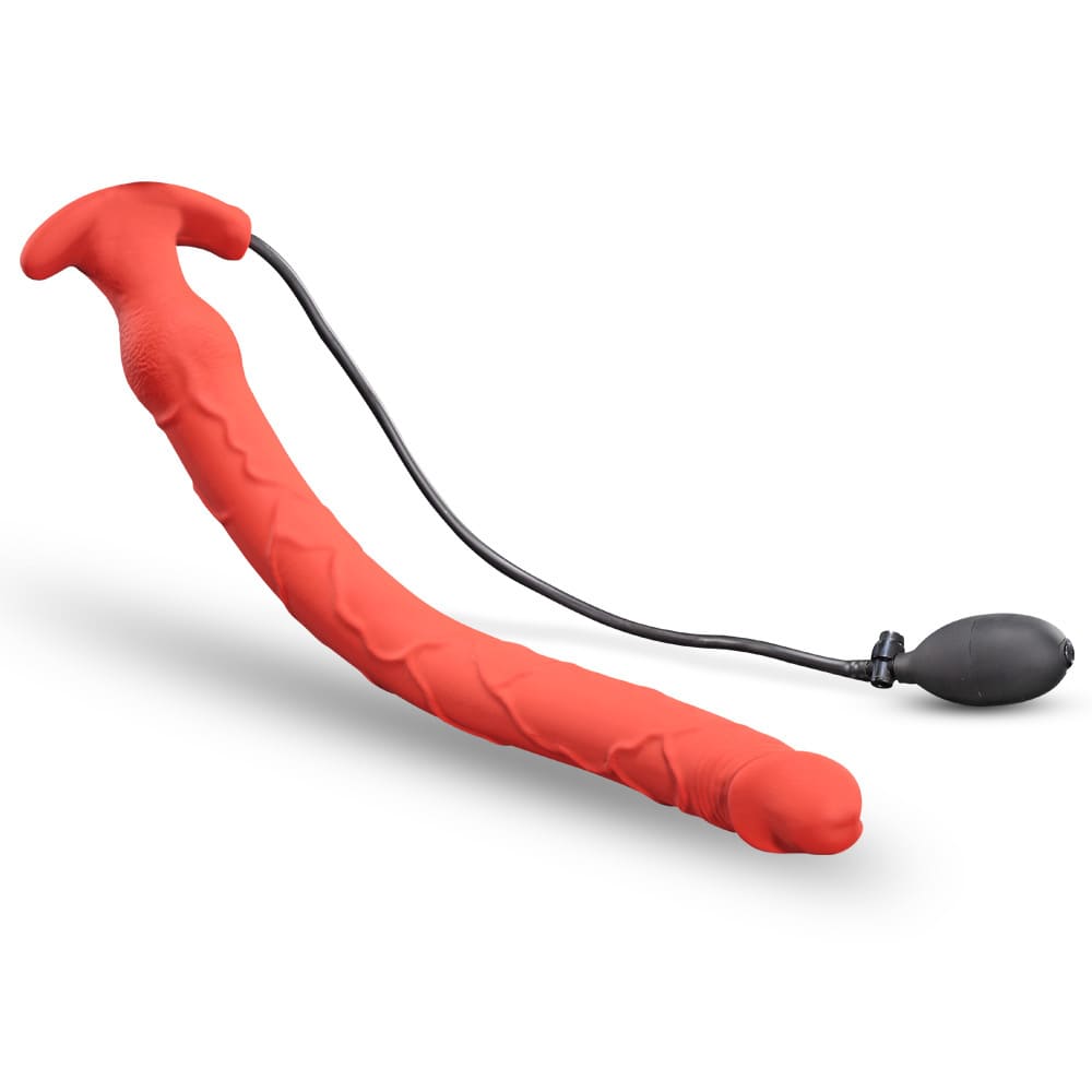 Cannonix-Inflatable-Extra-Long-Anal-Dildo-Red