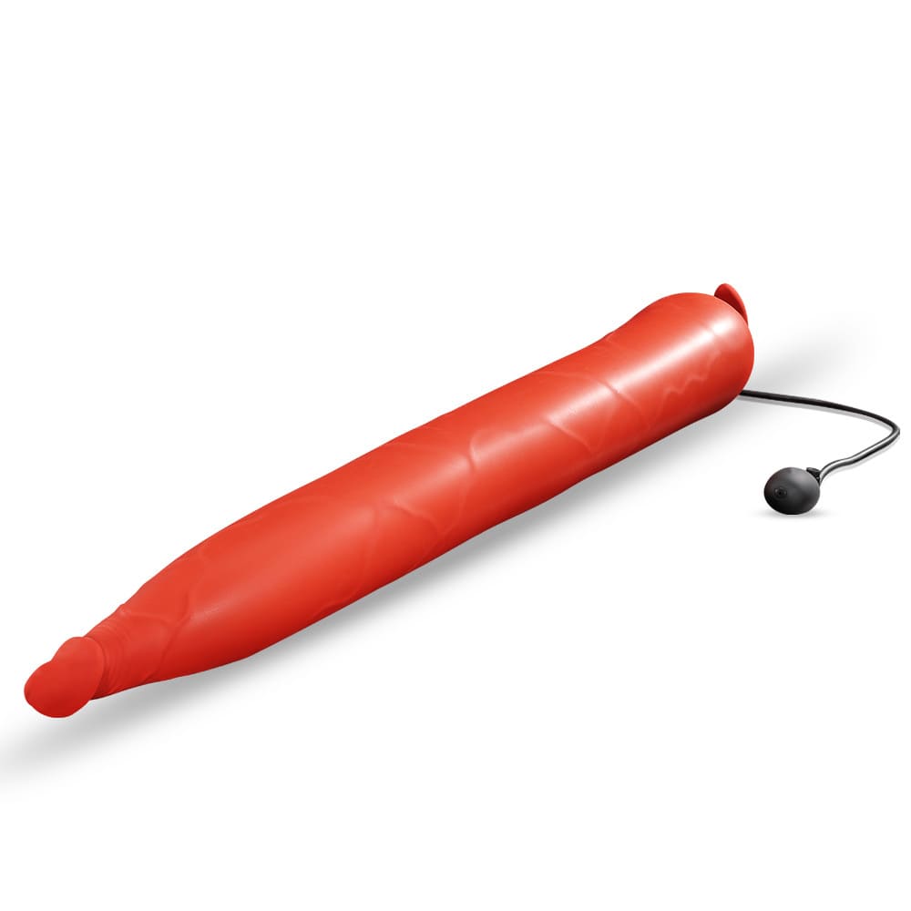 Cannonix-Inflatable-Extra-Long-Anal-Dildo-Red