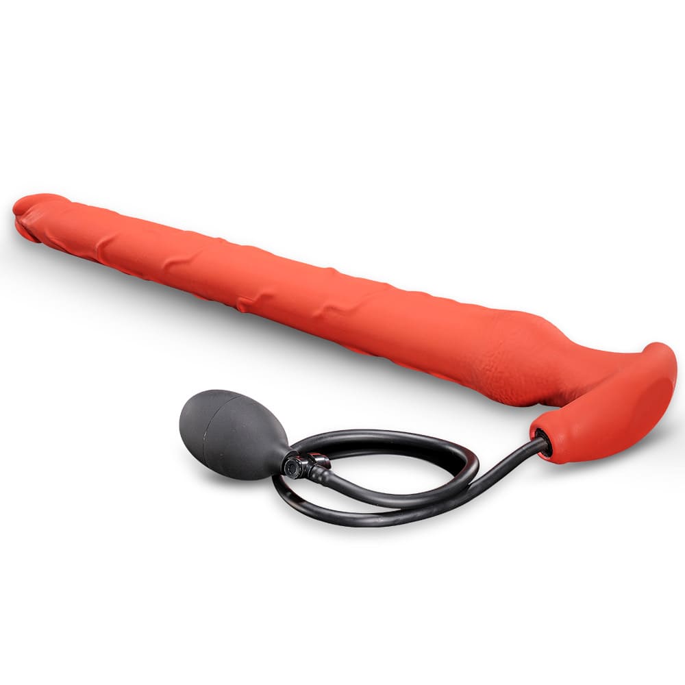 Cannonix-Inflatable-Extra-Long-Anal-Dildo-Red