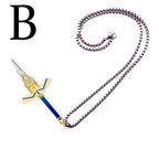 Holy Sword Key Necklace for Chastity Cages – Fantasy Anime Sword Key Accessory