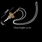 Holy Sword Key Necklace for Chastity Cages – Fantasy Anime Sword Key Accessory