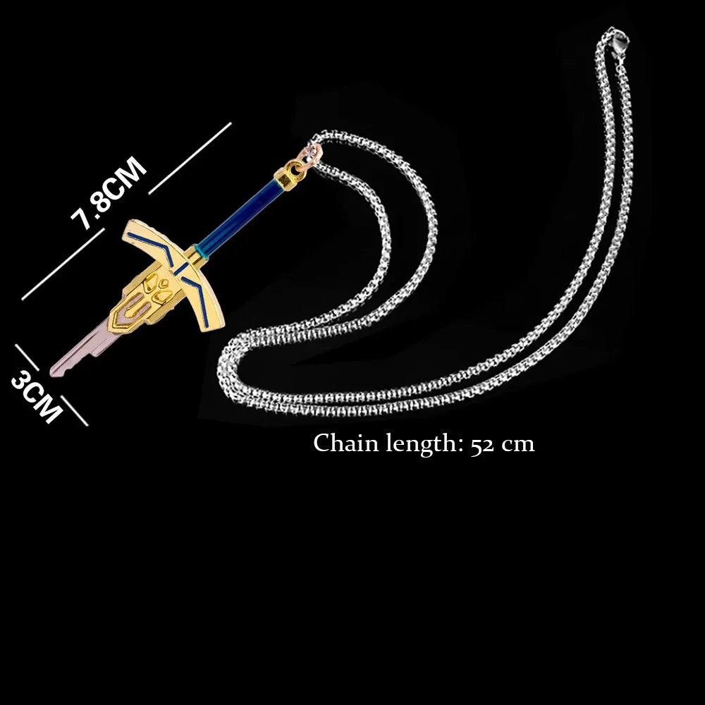 Holy Sword Key Necklace for Chastity Cages – Fantasy Anime Sword Key Accessory