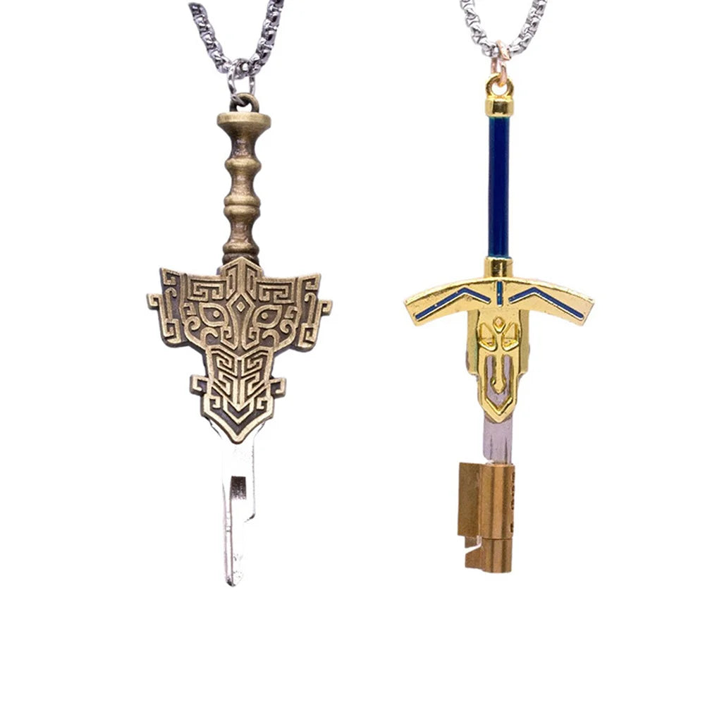 Holy Sword Key Necklace for Chastity Cages – Fantasy Anime Sword Key Accessory