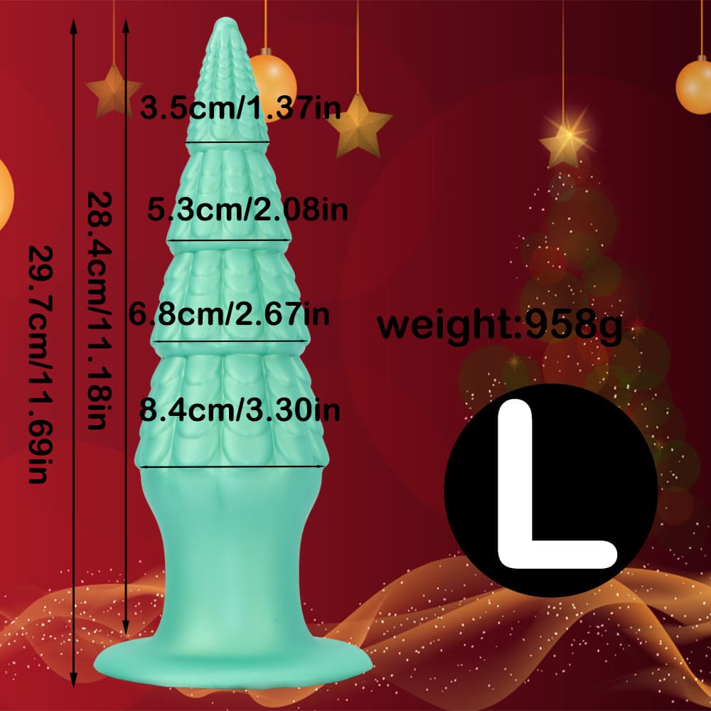 Christmas-Tree-Dildo-Silicone-Butt-Plug-with-Unique-Layered-Design-3-Sizes_11