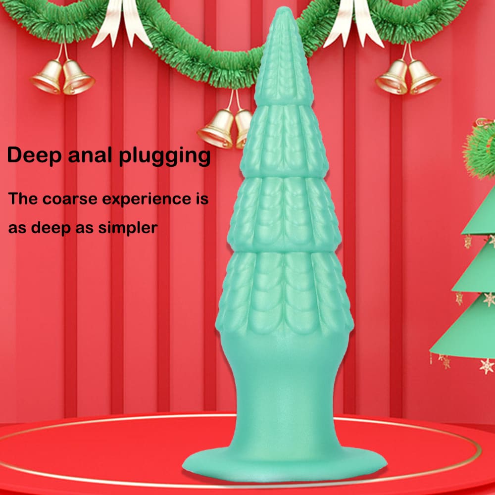 Christmas-Tree-Dildo-Silicone-Butt-Plug-with-Unique-Layered-Design-3-Sizes_4