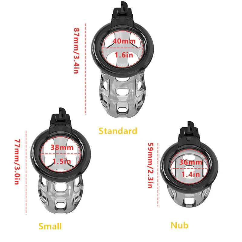 Soft Cobra Chastity Cage Set – Flexible Silicone Cobra Cage with 6 Rings & Lock System