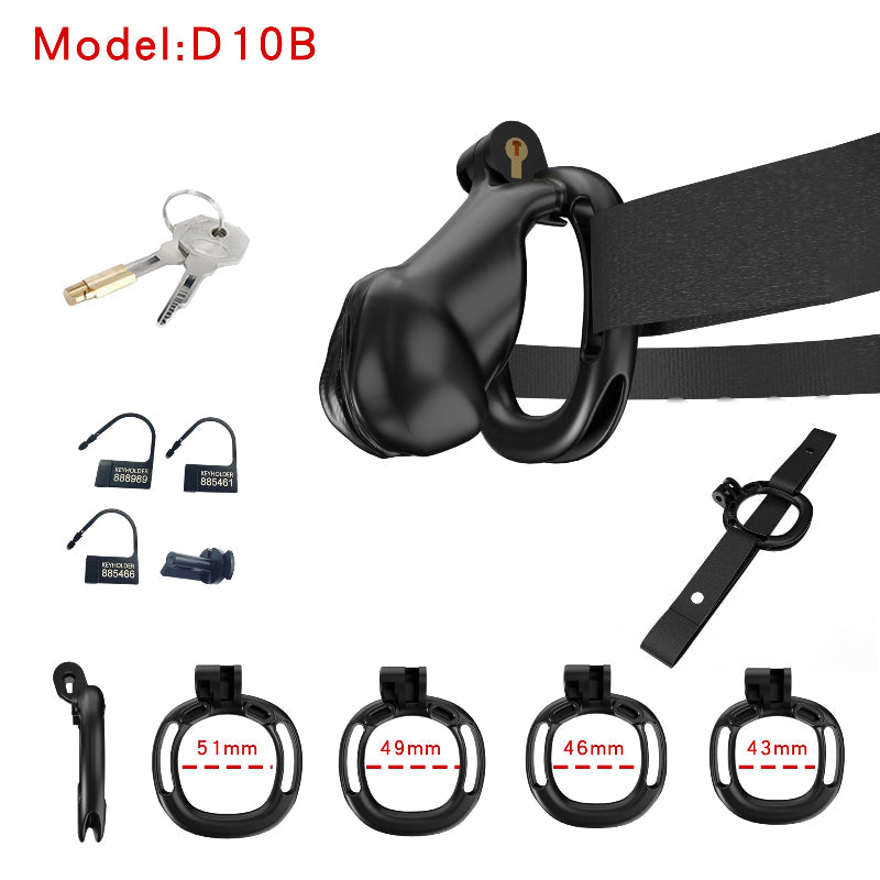 Resin Labia Chastity Lock with Perforated Design for Belt Use