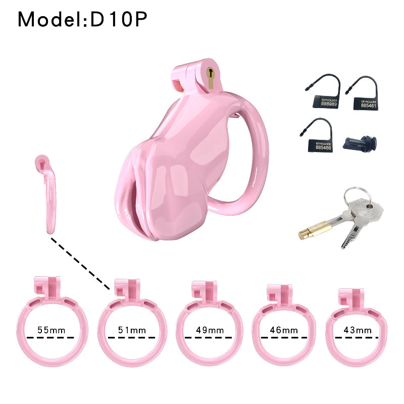 Resin Labia Chastity Lock with Perforated Design for Belt Use