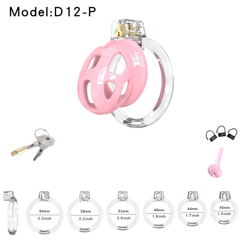 Soft Cobra Chastity Cage Set – Flexible Silicone Cobra Cage with 6 Rings & Lock System