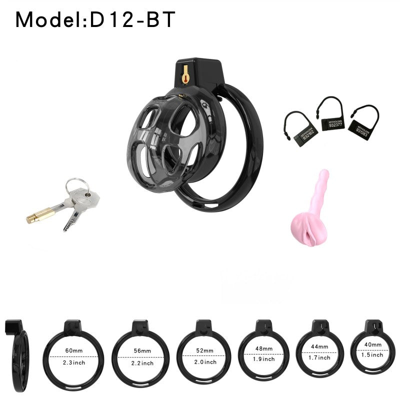 Soft Cobra Chastity Cage Set – Flexible Silicone Cobra Cage with 6 Rings & Lock System