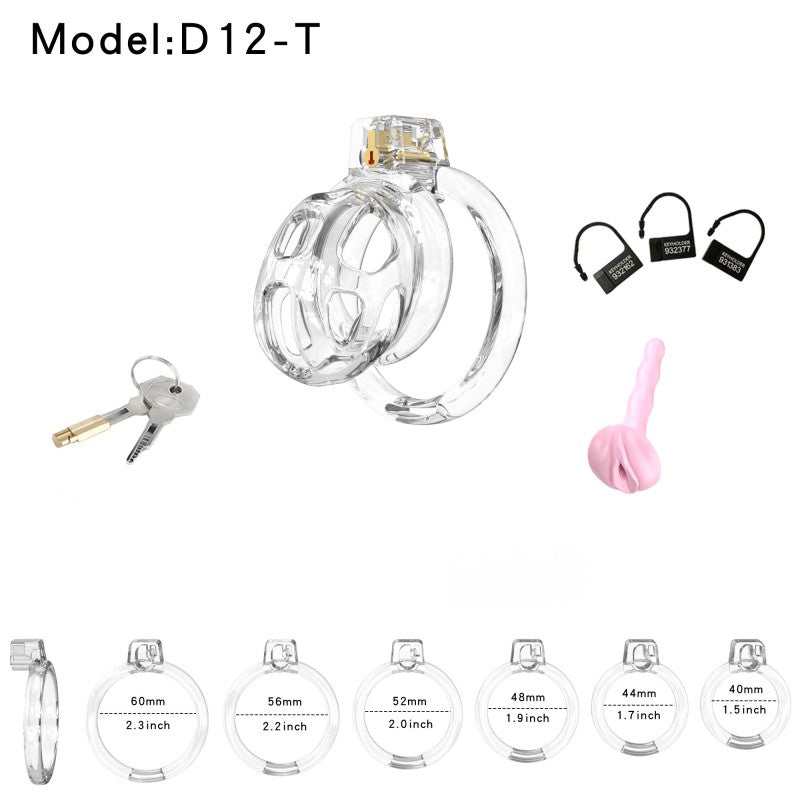 Soft Cobra Chastity Cage Set – Flexible Silicone Cobra Cage with 6 Rings & Lock System