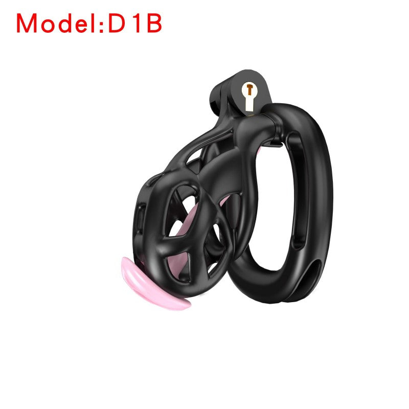 3D Printed Male Chastity Cage with Lock & 5 Rings – Resin Virginity Device with Strap for Men