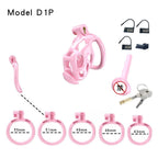 3D Printed Male Chastity Cage with Lock & 5 Rings – Resin Virginity Device for Men