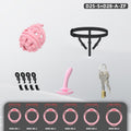 Silicone Soft Nail Chastity Cage | Male Chastity Device with Airport-Security Plastic Lock – 3 Wearing Methods, Pink/Black/Purple, S/M Sizes