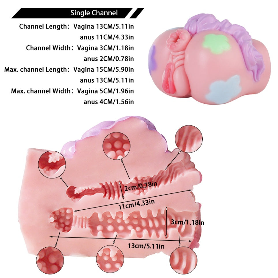 Fantasy Horse Torso Sex Doll — Dual-Channel Alien Pussy Pocket Pussy | Platinum Silicone Mini Sex Doll