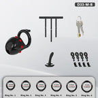 Adjustable Chastity Cage with Removable Silicone Studs | Remote Plug Compatible Locking Device