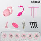 Adjustable Chastity Cage with Removable Silicone Studs | Remote Plug Compatible Locking Device