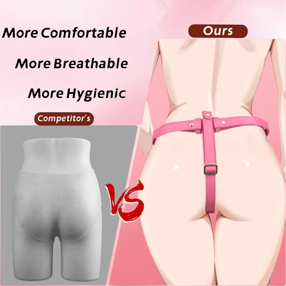 Realistic Strap-On Dildo Dual-Density Silicone Wearable Penis for Lesbian Couples & Role Play