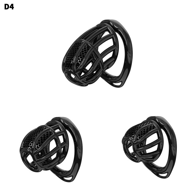 Honeycomb Mesh Adjustable Chastity Cage with Harness Strap (D4)