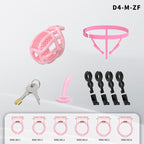 Honeycomb Mesh Adjustable Chastity Cage with Harness Strap (D4)