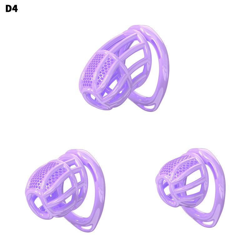 Honeycomb Mesh Adjustable Chastity Cage with Harness Strap (D4)