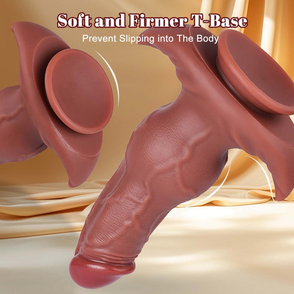 Platinum Silicone Knot Dildo – Fantasy Monster with Suction Cup & T-Base | Domlust