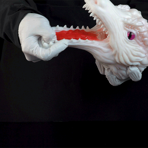 White Dragon Torso Pocket Pussy – Fantasy Oral Silicone Masturbator | Domlust Fetish