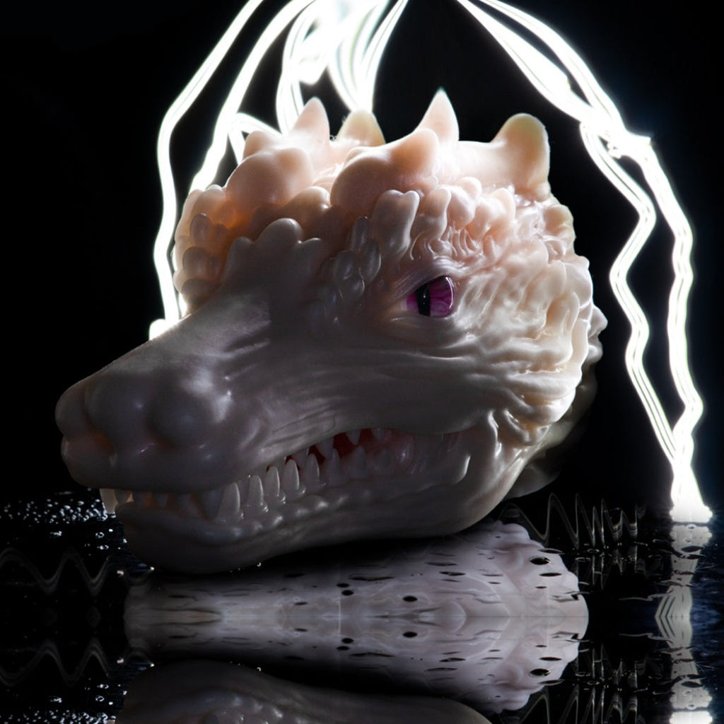 White Dragon Torso Pocket Pussy – Fantasy Oral Silicone Masturbator | Domlust Fetish