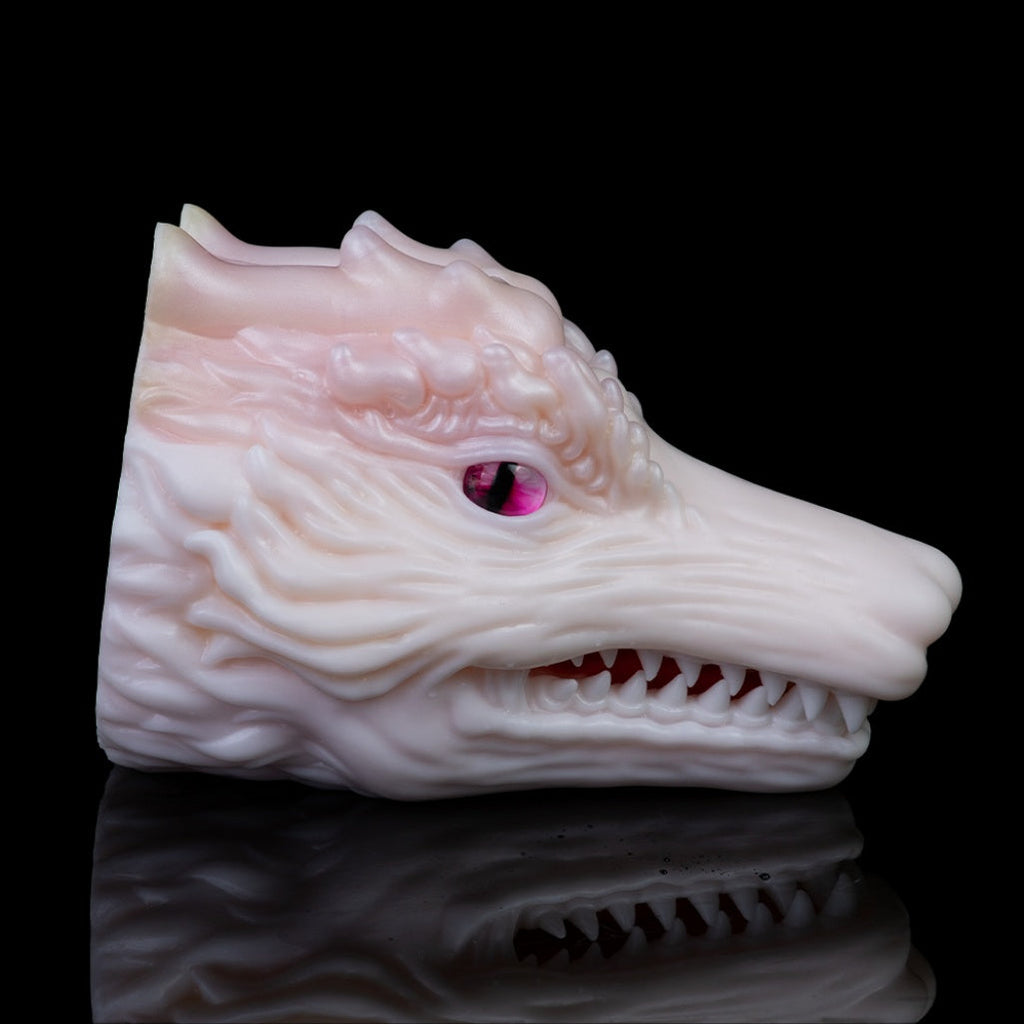 White Dragon Torso Pocket Pussy – Fantasy Oral Silicone Masturbator | Domlust Fetish