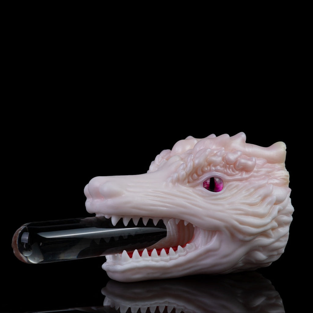 White Dragon Torso Pocket Pussy – Fantasy Oral Silicone Masturbator | Domlust Fetish