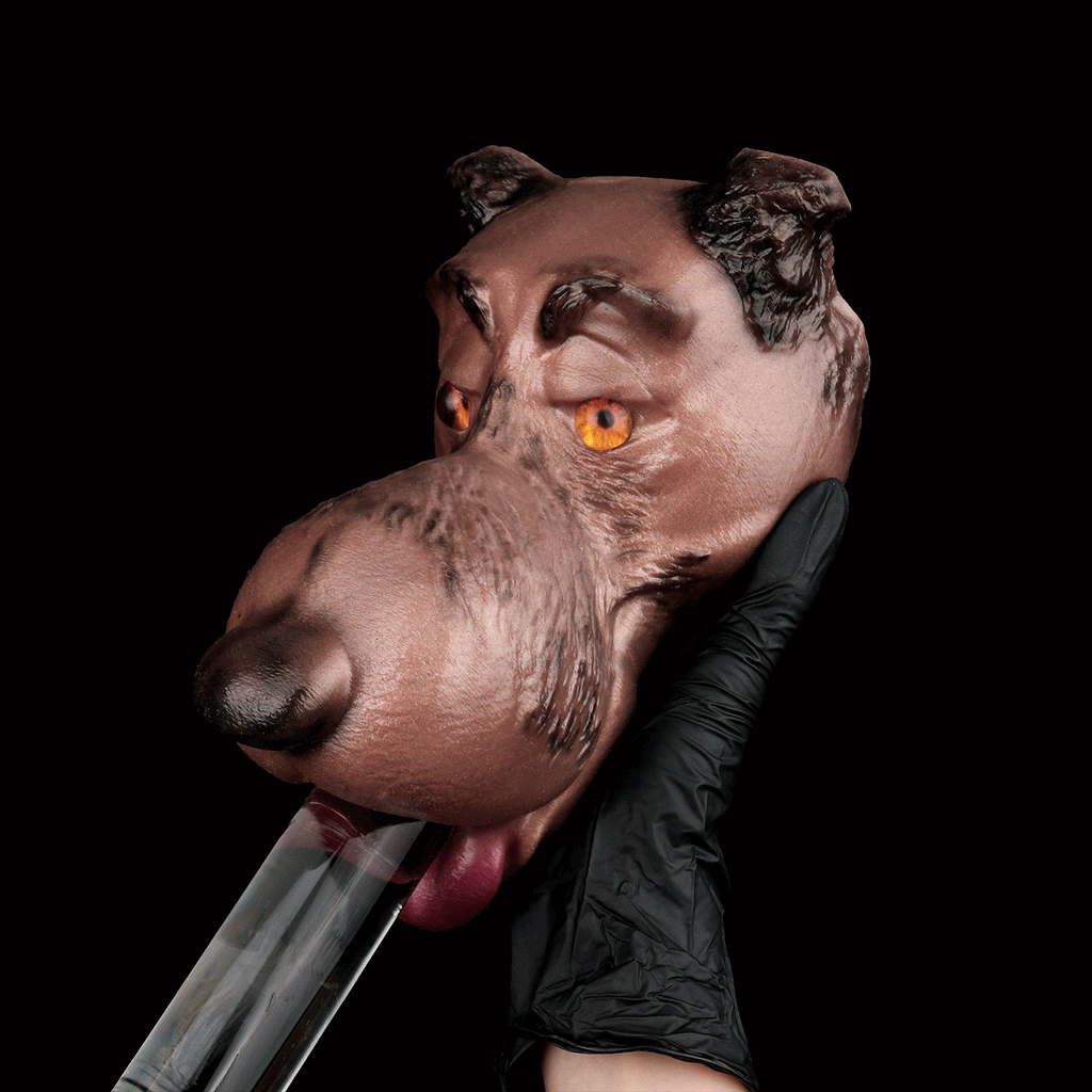 Loyal Dog Milo – Fantasy Animal Head Pocket Pussy | Blowjob Masturbator | Platinum Silicone