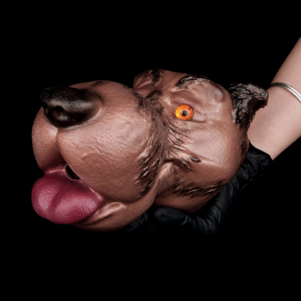 Loyal Dog Milo – Fantasy Animal Head Pocket Pussy | Blowjob Masturbator | Platinum Silicone