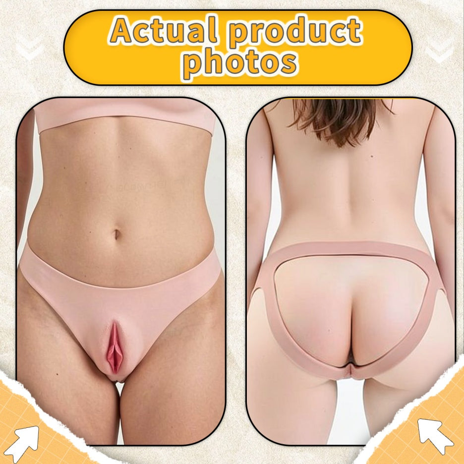 Femboy Silicone Pussy Pants – Realistic Fake Vagina Underwear | Platinum Silicone