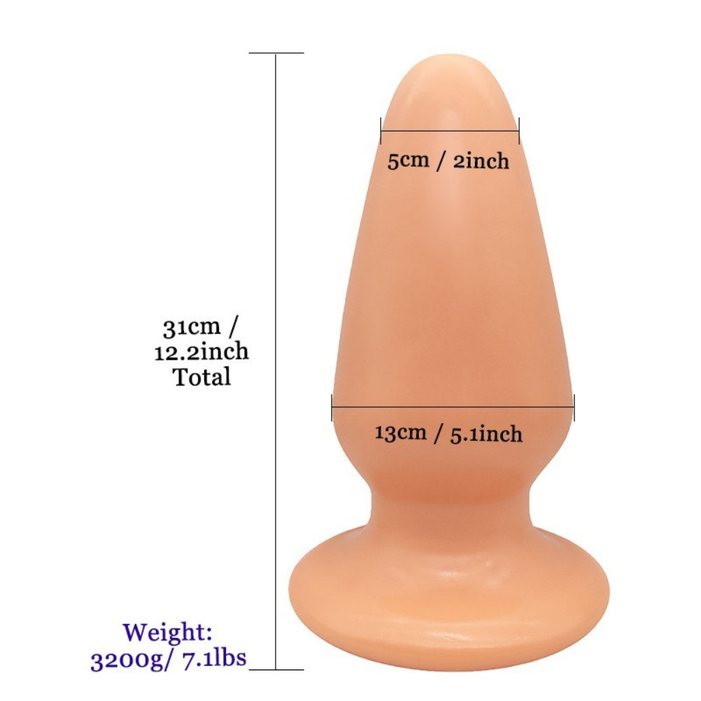 Domlust Fist Dildo – Premium Platinum Silicone | Tapered Cone for Extreme Stretch | Suction Cup | 2 Colors