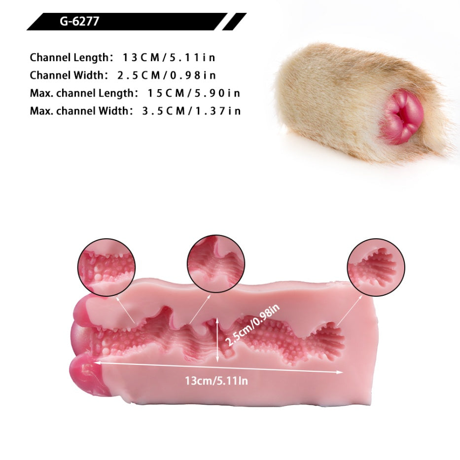Lop Rabbit Furry Pocket Pussy – Removable Fur Animal Masturbator