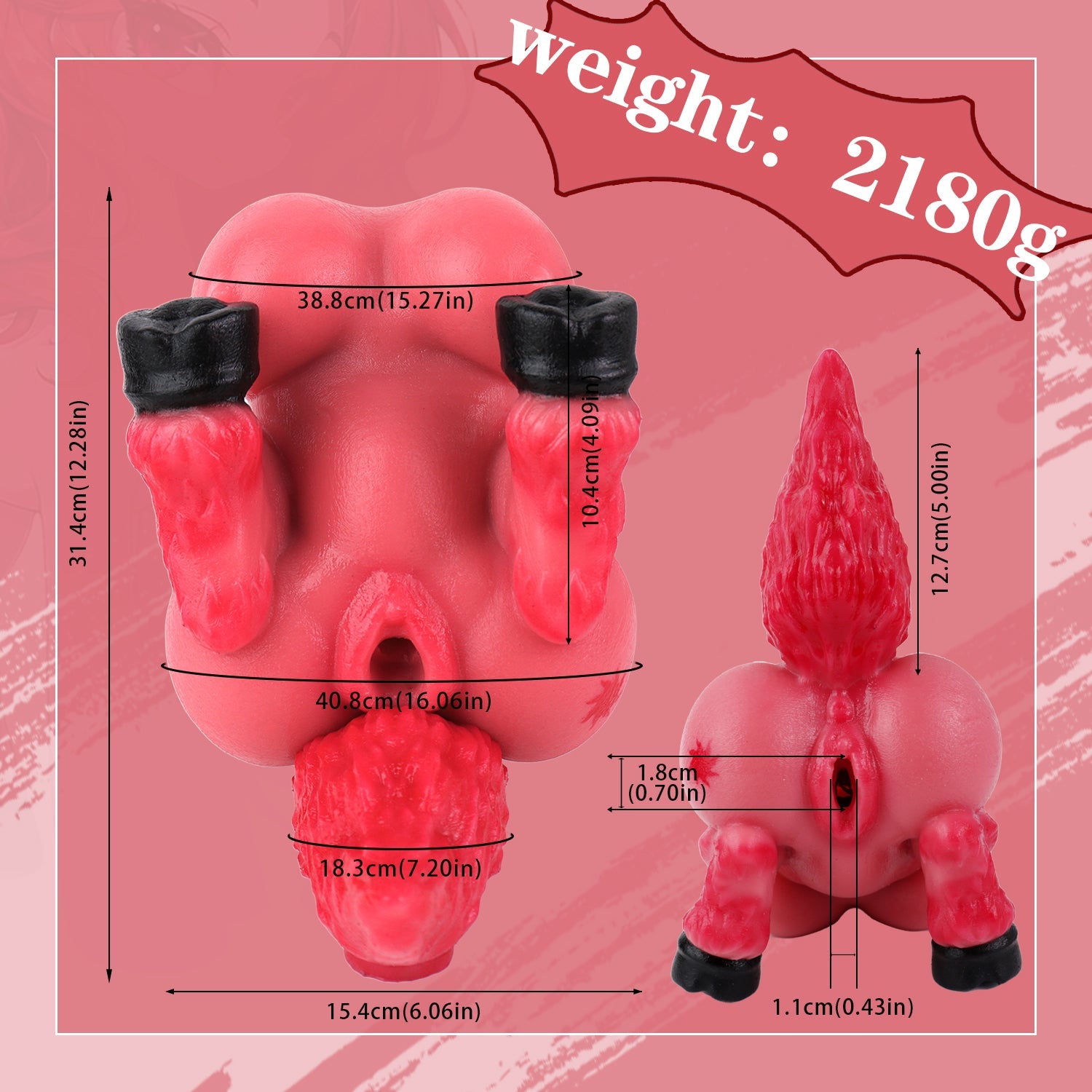 Dual-Channel Horse Pussy Mini Sex Doll — Furry Fantasy Pocket Stroker for Men