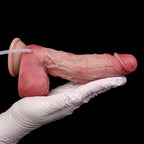 Domlust Squirting Dildo with Suction Cup – Platinum Silicone G-Spot & Realistic Fetish Toy