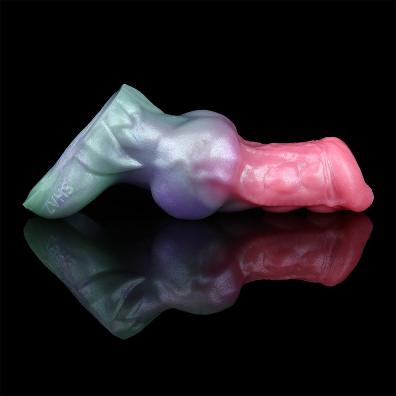 Canine Knotted Penis Sleeve – Pink Purple Cock Sheath Silicone Male Extender Sex Toys