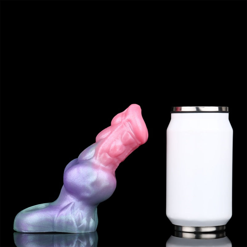 Canine Knotted Penis Sleeve – Pink Purple Cock Sheath Silicone Male Extender Sex Toys